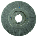 10 x 1-1/8 x 2'' Arbor - Crimped Nylox Filament 120 Grit Straight Wheel - Makers Industrial Supply