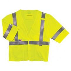 8356FRHL S/M LIME FR MODACRYLIC VEST - Makers Industrial Supply