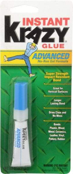 Elmer's - 0.14 oz Tube Clear Instant Adhesive - 1 min Working Time, Bonds to Ceramic, Leather, Metal, Plastic, Porcelain, Rubber, Vinyl & Wood - Makers Industrial Supply