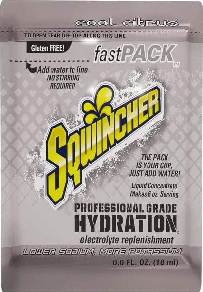 Sqwincher - Pack Cool Citrus Activity Drink - Liquid Concentrate, Yields 6 oz - Makers Industrial Supply