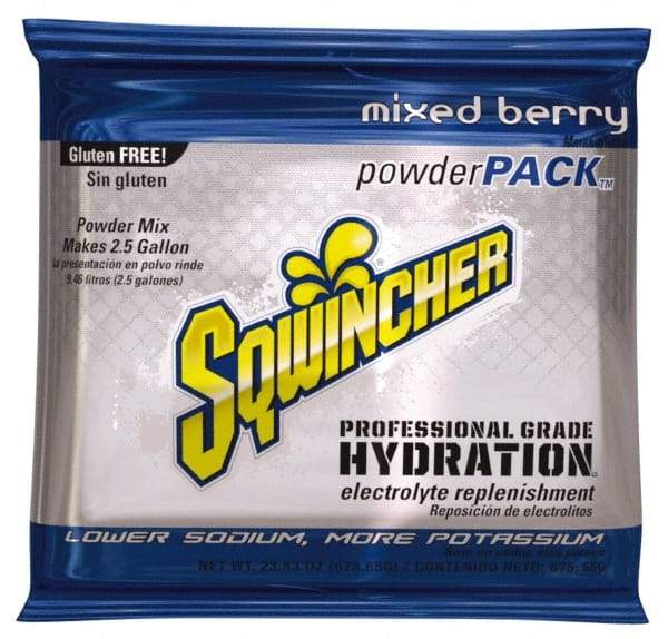 Sqwincher - 23.83 oz Pack Mixed Berry Activity Drink - Powdered, Yields 2.5 Gal - Makers Industrial Supply