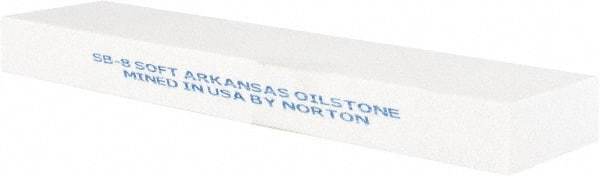 Norton - 8" Long x 2" Wide x 3" Thick, Novaculite Sharpening Stone - Rectangle, Extra Fine Grade - Makers Industrial Supply