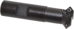 Kennametal - 45° Lead Angle, 1.137" Max Cut Diam, 0.7" Min Cut Diam, 4.96mm Max Depth of Cut, Indexable Chamfer and Angle End Mill - 2 Inserts, SDEB 26152 Insert Style, 3-1/4" Overall Length, Straight Shank - Makers Industrial Supply