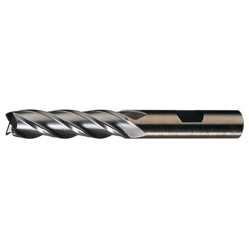 ‎3/4″ × 3/4″ × 4″ × 6-1/4″ RHS / RHC HSS-CO 8% (M42) Cobalt, Single End, 6-Flute, Center Cutting End Mill - TiCN - Exact Industrial Supply