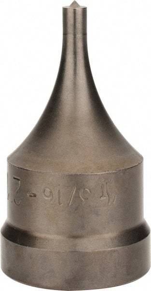 Cleveland Steel Tool - 11/16 Inch Wide Oblong Ironworker Punch - 1-1/4 Inch Body Diameter, 1-1/2 Inch Head Diameter, 3-1/8 Inch Overall Length - Makers Industrial Supply