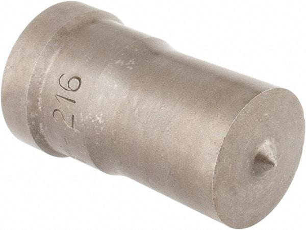 Cleveland Steel Tool - 1 Inch Diameter Round Ironworker Punch - 1-1/32 Inch Body Diameter, 1-5/32 Inch Head Diameter, 1-15/16 Inch Overall Length - Makers Industrial Supply