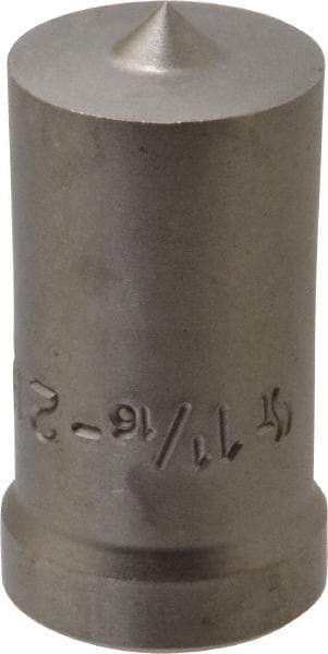 Cleveland Steel Tool - 1-1/16 Inch Diameter Round Ironworker Punch - 1-1/32 Inch Body Diameter, 1-5/32 Inch Head Diameter, 1-15/16 Inch Overall Length - Makers Industrial Supply