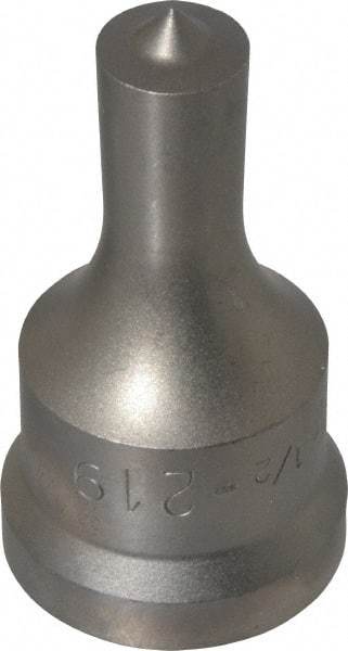 Cleveland Steel Tool - 1/2 Inch Diameter Round Ironworker Punch - 1-1/16 Inch Body Diameter, 1-7/32 Inch Head Diameter, 2-1/8 Inch Overall Length - Makers Industrial Supply