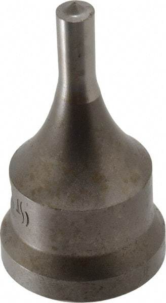 Cleveland Steel Tool - 9/32 Inch Diameter Round Ironworker Punch - 1-1/16 Inch Body Diameter, 1.24 Inch Head Diameter, 2-3/16 Inch Overall Length - Makers Industrial Supply