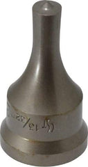 Cleveland Steel Tool - 13/32 Inch Diameter Round Ironworker Punch - 1-1/16 Inch Body Diameter, 1.24 Inch Head Diameter, 2-3/16 Inch Overall Length - Makers Industrial Supply