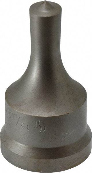 Cleveland Steel Tool - 15/32 Inch Diameter Round Ironworker Punch - 1-7/32 Inch Body Diameter, 1-3/8 Inch Head Diameter, 2-3/8 Inch Overall Length - Makers Industrial Supply