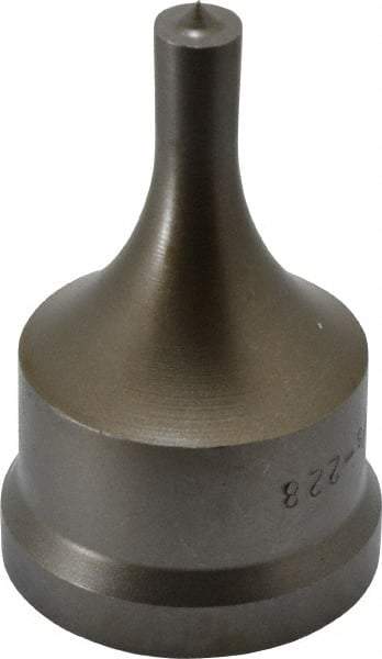 Cleveland Steel Tool - 3/8 Inch Diameter Round Ironworker Punch - 1-17/32 Inch Body Diameter, 1-11/16 Inch Head Diameter, 2-11/16 Inch Overall Length - Makers Industrial Supply