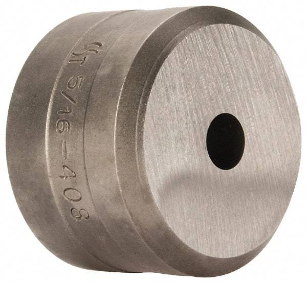 Cleveland Steel Tool - 5/16 Inch Diameter Round Ironworker Die - 1-1/2 Inch Head Diameter, 1 Inch Head Height - Makers Industrial Supply