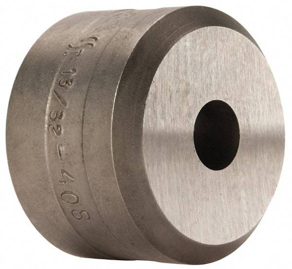 Cleveland Steel Tool - 13/32 Inch Diameter Round Ironworker Die - 1-1/2 Inch Head Diameter, 1 Inch Head Height - Makers Industrial Supply