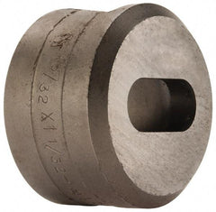 Cleveland Steel Tool - 1-1/32 Inch Long x 15/32 Inch Wide Oblong Ironworker Die - 1-13/16 Inch Head Diameter, 1-1/8 Inch Head Height - Makers Industrial Supply