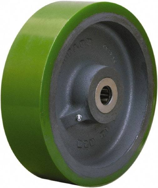 Hamilton - 10 Inch Diameter x 3 Inch Wide, Polyurethane on Cast Iron Caster Wheel - 3,000 Lb. Capacity, 3-1/2 Inch Hub Length, 1 Inch Axle Diameter, Sealed Precision Ball Bearing - Makers Industrial Supply