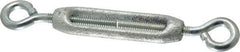 Made in USA - 74 Lb Load Limit, 1/4" Thread Diam, 2-1/4" Take Up, Malleable Iron Eye & Eye Turnbuckle - 2-5/16" Body Length, 11/64" Neck Length, 5-1/2" Closed Length - Makers Industrial Supply