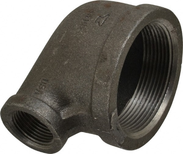 Black 90 ° Elbow: 2 x 3/4″, 150 psi, Threaded Malleable Iron, Black Finish, Class 150