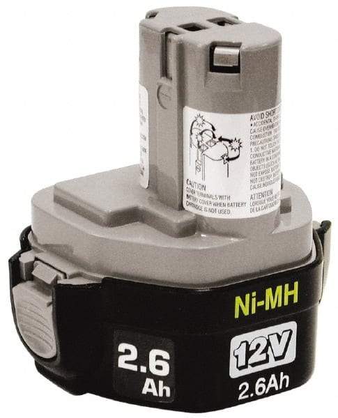 Makita - 12 Volt NiMH Power Tool Battery - 2.6 Ahr Capacity, 1 hr Charge Time, Series Mforce - Makers Industrial Supply