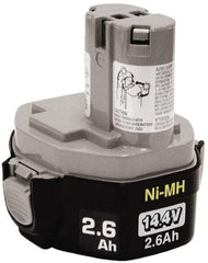 Makita - 14.4 Volt NiMH Power Tool Battery - 2.6 Ahr Capacity, 1 hr Charge Time, Series Mforce - Makers Industrial Supply