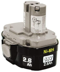 Makita - 18 Volt NiMH Power Tool Battery - 2.6 Ahr Capacity, 1 hr Charge Time, Series Mforce - Makers Industrial Supply