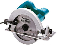 Makita - 10.5 Amps, 7-1/4" Blade Diam, 4,700 RPM, Electric Circular Saw - 120 Volts, 5/8" Arbor Hole, Right Blade - Makers Industrial Supply