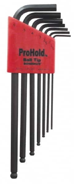 Bondhus - 7 Piece T-Handle Ball End Hex Key Set - Makers Industrial Supply