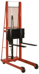 Wesco Industrial Products - 1000 Lbs. Load Capacity, 56 Inch Lift Height, Steel Stacker Manually Operated Lift - Makers Industrial Supply