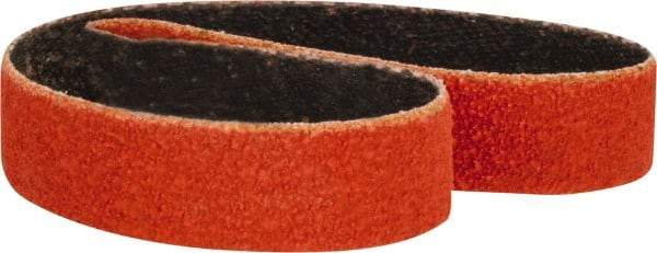 Norton - 1/2" Wide x 12" OAL, 80 Grit, Ceramic Abrasive Belt - Ceramic, Medium, Coated, Y Weighted Cloth Backing, Series R980 - Makers Industrial Supply