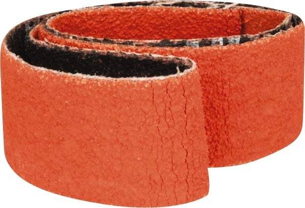 Norton - 3/4" Wide x 18" OAL, 80 Grit, Ceramic Abrasive Belt - Ceramic, Medium, Coated, Y Weighted Cloth Backing, Series R980 - Makers Industrial Supply