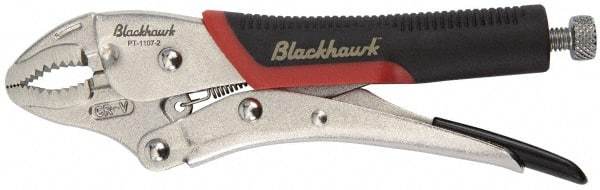 Blackhawk by Proto - 7-1/4" OAL Curved Jaw Locking Pliers - 1-19/64" Jaw Width, 7/16" Jaw Depth, Standard Handle - Makers Industrial Supply