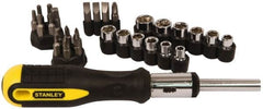 Stanley - 29 Piece Hex, Phillips, Slotted & Torx Screwdriver Set - Bit Sizes: Hex Inch 1/8 & 5/32, Philips #1 to #3, Nut Driver 1/4, 5/16, 11/32, 3/8, 7/16 & 1/2, Torx T10, T15, T20, T25 & T27, Tip Thickness: 1/4 & 9/32 - Makers Industrial Supply