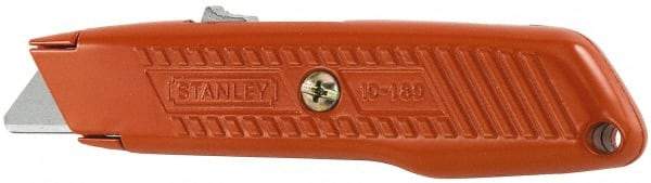 Stanley - Retractable Utility Knife - 1-7/8" Carbon Steel Blade, Gray Zinc Handle, 1 Blade Included - Makers Industrial Supply