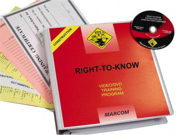 Marcom - Right to Know for Building and Construction Companies, Multimedia Training Kit - DVD, English - Makers Industrial Supply