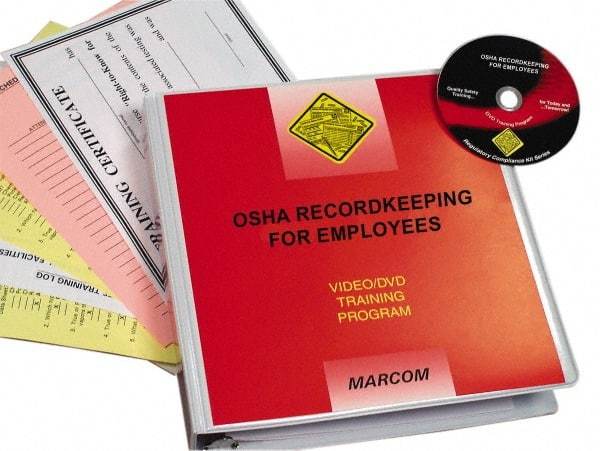 Marcom - OSHA Recordkeeping for Employees, Multimedia Training Kit - 14 Minute Run Time DVD, English and Spanish - Makers Industrial Supply