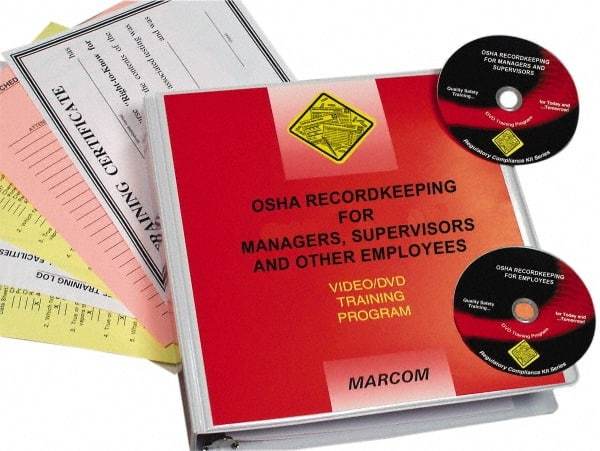 Marcom - OSHA Recordkeeping for Managers, Supervisors and Employees, Multimedia Training Kit - 37 Minute Run Time DVD, English and Spanish - Makers Industrial Supply