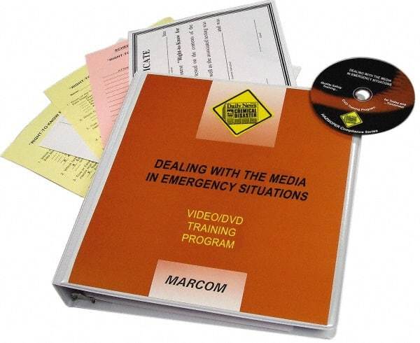 Marcom - Dealing with the Media in Emergency Situations, Multimedia Training Kit - 14 min Run Time DVD, English & Spanish - Makers Industrial Supply