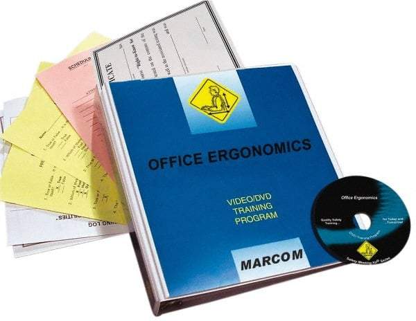 Marcom - Office Ergonomics, Multimedia Training Kit - 21 Minute Run Time DVD, English and Spanish - Makers Industrial Supply