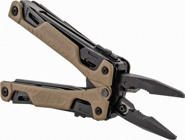 Leatherman - 16 Piece, Multi-Tool Set - Coyote Tan, 6-1/2" OAL, 4-1/2" Closed Length - Makers Industrial Supply