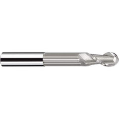 Fraisa - 3/8" Diam, 3/8" LOC, 2 Flute Solid Carbide Ball End Mill - Makers Industrial Supply