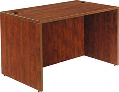 ALERA - Woodgrain Laminate Desk Shell - 47-1/4" Wide x 29-1/2" Deep x 29-5/8" High, Medium Cherry - Makers Industrial Supply