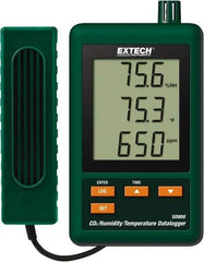 Extech - 32 to 122°F, 10 to 90% Humidity Range, Temp, CO2 Recorder - Makers Industrial Supply