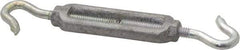 Made in USA - 68 Lb Load Limit, 1/4" Thread Diam, 2-1/4" Take Up, Aluminum Hook & Hook Turnbuckle - 2-5/16" Body Length, 11/64" Neck Length, 5-1/2" Closed Length - Makers Industrial Supply