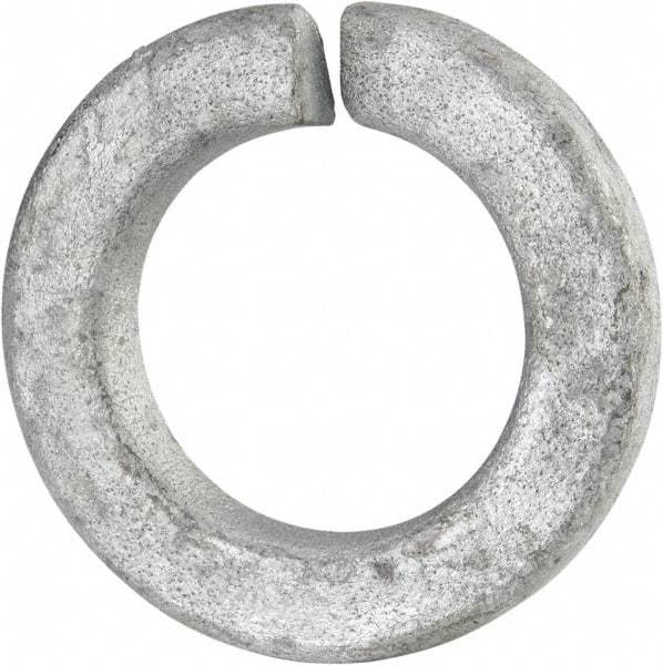 Value Collection - 7/8", 0.898" ID, 0.219" Thick Split Lock Washer - Grade 2 Spring Steel, Hot Dipped Galvanized Finish, 0.898" Min ID, 0.914" Max ID, 1.47" Max OD - Makers Industrial Supply