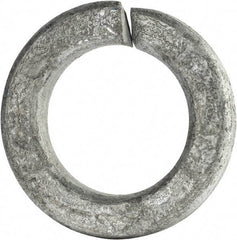 Value Collection - 1-1/8", 1.149" ID, 0.281" Thick Split Lock Washer - Grade 8 Spring Steel, Hot Dipped Galvanized Finish, 1.149" Min ID, 1.173" Max ID, 1.867" Max OD - Makers Industrial Supply