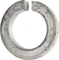 Value Collection - 1-1/2", 1.524" ID, 3/8" Thick Split Lock Washer - Grade 8 Spring Steel, Hot Dipped Galvanized Finish, 1.524" Min ID, 1.554" Max ID, 2.419" Max OD - Makers Industrial Supply