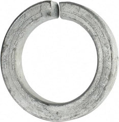 Value Collection - 2", 2.028" ID, 0.422" Thick Split Lock Washer - Grade 8 Spring Steel, Hot Dipped Galvanized Finish, 2.028" Min ID, 2.059" Max ID, 2.956" Max OD - Makers Industrial Supply