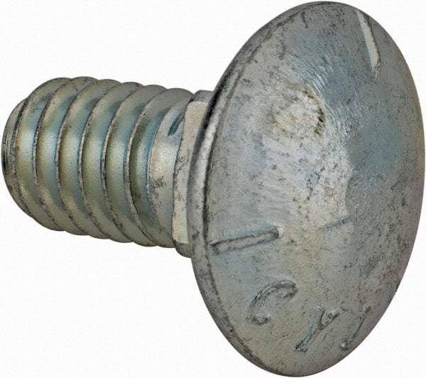 Value Collection - 5/16-18 UNC 5/8" Length Under Head, Standard Square Neck, Carriage Bolt - Grade 5 Steel, Zinc-Plated Finish - Makers Industrial Supply