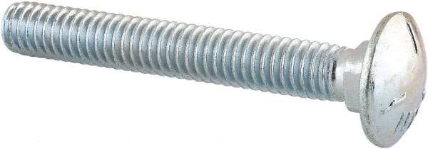 Value Collection - 5/16-18 UNC 2-1/4" Length Under Head, Standard Square Neck, Carriage Bolt - Grade 5 Steel, Zinc-Plated Finish - Makers Industrial Supply