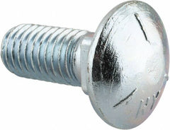 Value Collection - 1/2-13 UNC 1-1/4" Length Under Head, Standard Square Neck, Carriage Bolt - Grade 5 Steel, Zinc-Plated Finish - Makers Industrial Supply